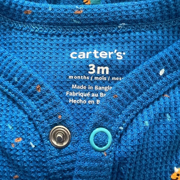 Carters -  Baby Dinosaur Snap-Up Thermal‎ Sleep & Play Pajamas - Picture 6 of 8